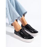 VINCEZA Black Leather Women's Sneakers | Shoptok.si