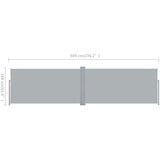 vidaXL Bočna Tenda Uvlačiva 160x600 cm Siva | shoptok.hr