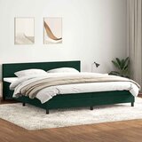 Box Spring krevet s madracem tamno zeleni 180x220 cm baršun | shoptok.hr