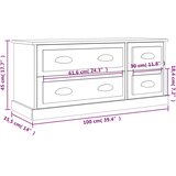 TV ormarić sjajni bijeli 100x35,5x45 cm od konstruiranog drva | shoptok.hr