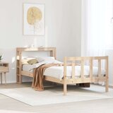 vidaXL Okvir kreveta bez madraca 90 x 190 cm od masivne borovine | shoptok.hr