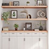 Maison Chic Stenska polica - Viseča Polica 160x60x(2-6) cm neobdelana trdna hrastovina, (21784507) | Shoptok.si