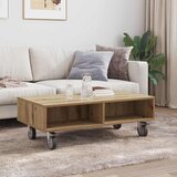  Stolić sa kotačima Umjetnički hrast 90 x 50 x 30 cm | shoptok.hr