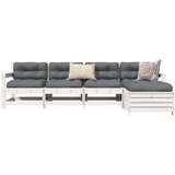  5-dijelni set vrtnih sofa bijeli od masivne borovine Cijene