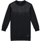 BRUSHED FLEECE LS DRESS Crna