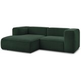 Bobochic Paris Temno zelena kotna sedežna garnitura iz tkanine bouclé (levi kot) Zephyr – | Shoptok.si
