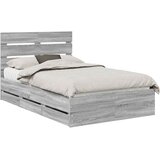  Krevetna konstrukcija Siva Sonoma 120 x 190 cm Inženjersko Drvo | shoptok.hr