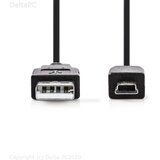 Nedis USB 2.0 Kabel USB A M - USB Mini 5-pin M 1.0m crni | Eponuda.ba