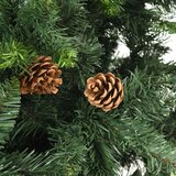  Umjetno osvijetljeno božićno drvce s kuglicama zeleno 210 cm | shoptok.hr