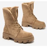 Resti Light brown women's lace-up boots Cavenma | Shoptok.si