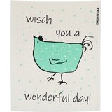OWOSCHFETZN Gobasta krpa "Kokoš Berta - Wonderful Day" - Turkizna Cene