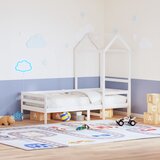 vidaXL Krov za dječji krevet bijeli 98x70x176,5 cm masivna borovina Cijene