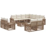 vidaXL Vrtna sedežna garnitura 12 pcs Bež in smetanasto bela, (5000271298) | Shoptok.si