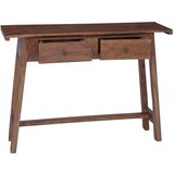  Stol s ladicama Smeđa 110 x 30 x 79 cm Čvrsto mahagonijsko drvo | shoptok.hr