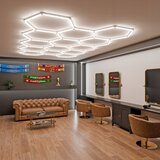  LED prigušiva plafonska svetiljka HEXAGON LED/456W/85-265V 5000K CRI 90 IP54 bela | Eponuda.com