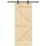 vidaXL Klizna vrata s priborom za montažu 85 x 210 cm masivna borovina Cijene