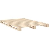  Okvir za krevet s uzglavljem 160 x 200 cm od masivne borovine | shoptok.hr