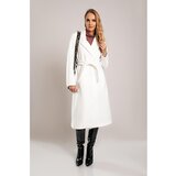 Fenzy Eleganten Dolg Plašč Z Gumbi, Bel | Shoptok.si