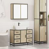 vidaXL 2-dijelni set kupaonskog namještaja boja hrasta sonome drveni | shoptok.hr
