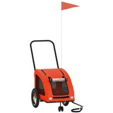 Prikolica za bicikl za ljubimce narančasto-siva tkanina/željezo | shoptok.hr