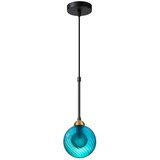 Squid Lighting Modra viseča svetilka s steklenim senčilom ø 12 cm Twister – Cene