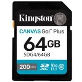 Kingston SD 64GB CanvasGoPlusSDXC,r/w:200/100MB/sDSLRs, mirrorless cameras, 4K video | Eponuda.ba