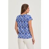 Marisse Patterned Blue Blouse | shoptok.hr