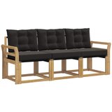 vidaXL Zunanja garnitura za sedenje z blazino 3 pcs Bela in črna, (5000281466) | Shoptok.si