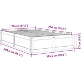  Okvir kreveta bez madraca voštano smeđi 120x200 cm od borovine | shoptok.hr