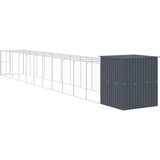  Kavez za kokoši s igralištem antracit 165x1271x181 cm čelična | Shoptok.si