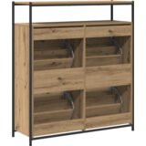 Ormarić za cipele s 4 klizna vrata Artisan hrast 100x34x112 cm | shoptok.hr
