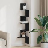  Zidne kutne police crne 32x32x127,5 cm od iverice | Eponuda.com