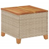  Vrtni stol bež 45 x 45 x 37 cm od poliratana i bagremovog drva | Eponuda.ba
