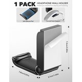 KOSKER stenski nosilec za PS5/PS5 Slim/PS5 Pro z držalom za slušalke in kontrolerje | Shoptok.si