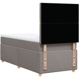  Krevet s oprugama i madracem smeđesivi 100 x 200 cm od tkanine | shoptok.hr