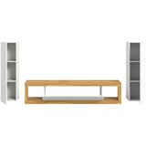 MID.YOU Dnevni Regal Tango, Barva Hrasta, Bela, 3-Delni | Shoptok.si