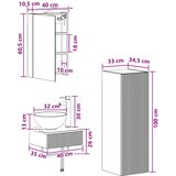  Set ormarića za kupaonicu 4 pcs Bijela 40 x 10,5 x 60,5 cm | shoptok.hr
