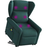  Električni masažni naslonjač na podizanje tkanina tamnozeleni | shoptok.hr