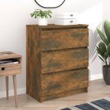  Komoda boja dimljenog hrasta 60 x 35 x 76 cm konstruirano drvo | shoptok.hr