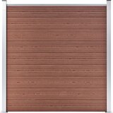  Set WPC ograda 8 kvadratnih + 1 kosa 1484 x 186 cm smeđi | shoptok.hr