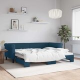  Dnevni krevet na razvlačenje plavi 90 x 200 cm baršunasti | shoptok.hr
