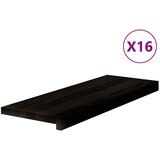  Gazišta stepenice 16 kom tamnosmeđi 70x25x2 cm masivna hrast | shoptok.hr
