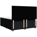  Krevet s oprugama i madracem crni 200x200 cm od tkanine | shoptok.hr