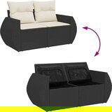 vidaXL 8-dijelni set vrtnih sofa od poliratana s jastucima crni | shoptok.hr