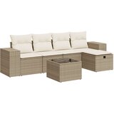 vidaXL 6-dijelni set vrtnih sofa s jastucima bež od poliratana | shoptok.hr