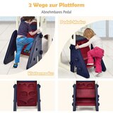  Dječji tobogan, dječje igralište za vrt, dječji tobogan s ljestvama, košarkaški koš - plavi | shoptok.hr
