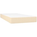 Krevet s oprugama i madracem krem 90 x 200 cm od tkanine | shoptok.hr