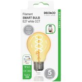 Deltaco SMART HOME Spiralna LED filament žarnica, E27, WiFI 2.4GHz, 5.5W, 470lm, 1800K-6500K,220-240 | Shoptok.si