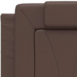  Postelja z vzmetnico rjava 140x190 cm umetno usnje, (21111957) | Shoptok.si