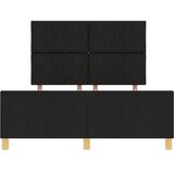  Krevetna konstrukcija s uzglavljem Crna 140 x 200 cm tkanina | shoptok.hr